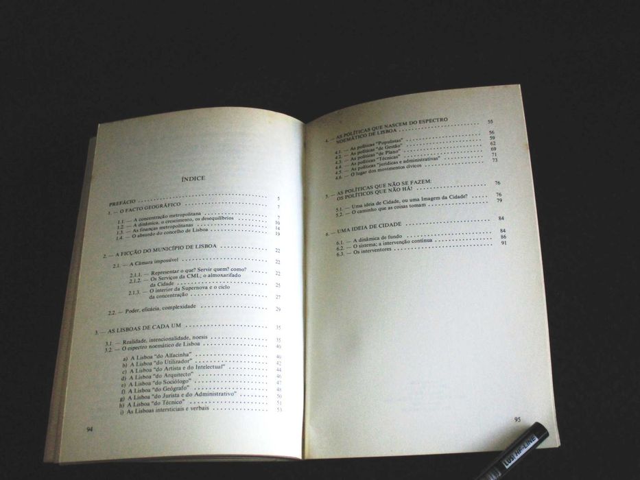 Livro Pensar Lisboa J. P. Martins Barata Autografado