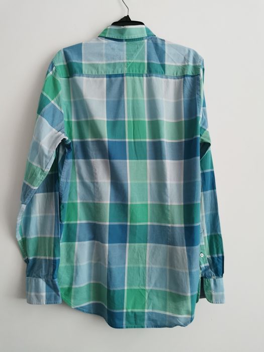 Tommy Hilfiger koszula w kratkę męska logowana slim fit M