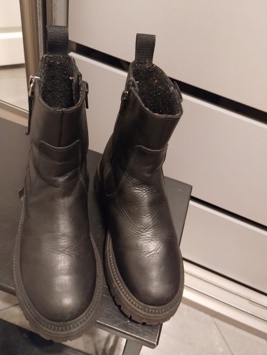 Zimowe buty skórkowe dziewczęce rozmiar 32