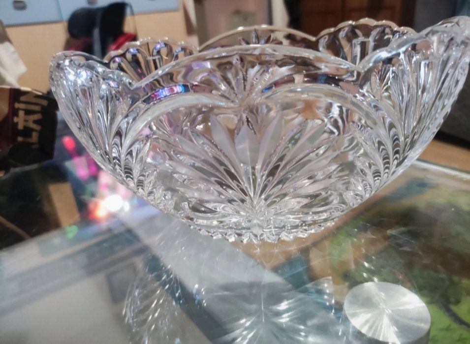 Kryształowa duża bombonierka na słodycze drobiazgi