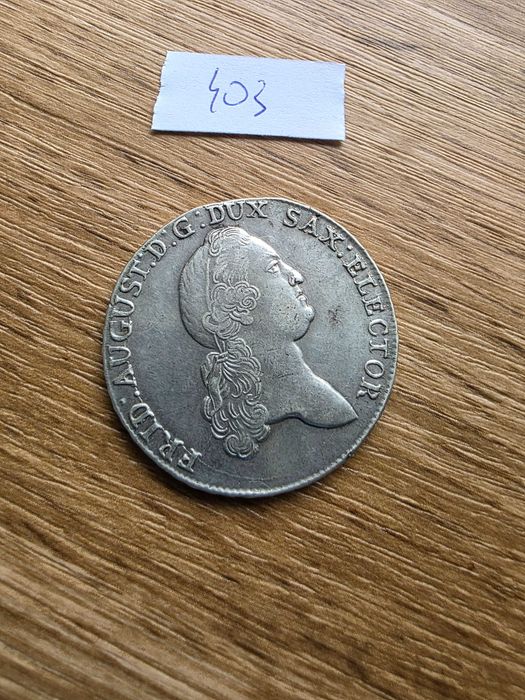 Srebrny Talar 1778 Saksonia EDC Fryderyk August III - XVIII w. Ag