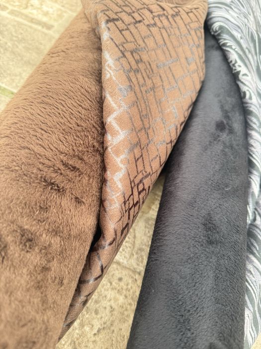 Ткань / опт / замш на меху двухсторонний - от 3 м