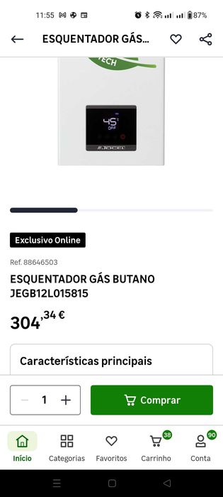 Esquentador ventilado jocel