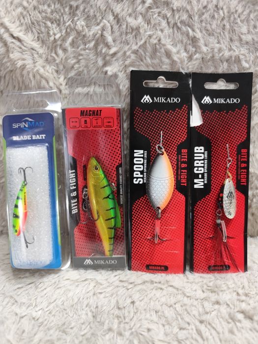 Przynęty spiningowe woblery ,blaszki ,gumki