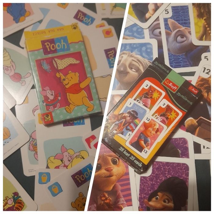 Dwa zestawy kart do Piotrusia - Kubuś Puchatek & Zwierzogród