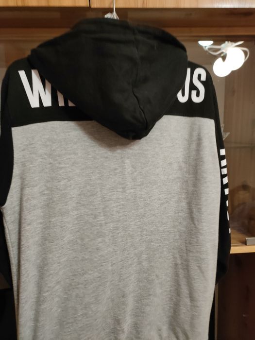 Szara bluza rozpinana z kapturem rozmiar 164