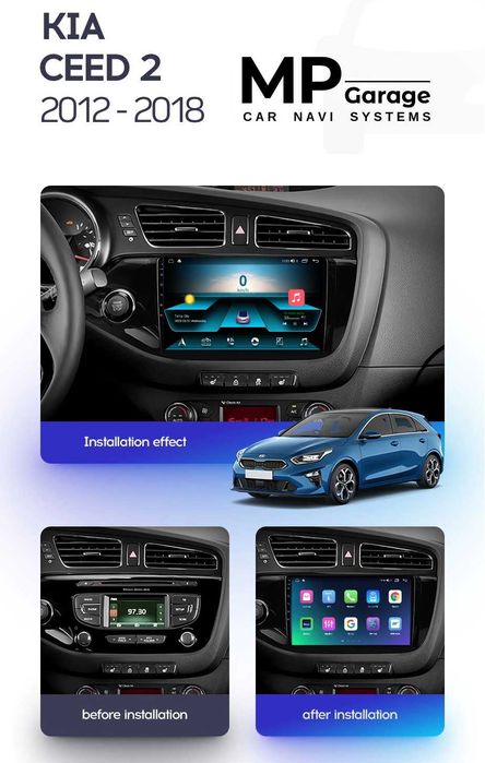 KIA Ceed 2 Radio Android QLED CarPlay/AndroidAuto 4G LTE Montaż
