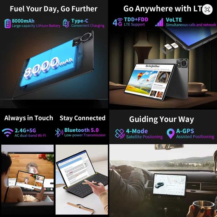 Tablet Teclast T50 Plus 6GB+256GB 11 cali 90Hz SIM NOWY najtaniej WWA!