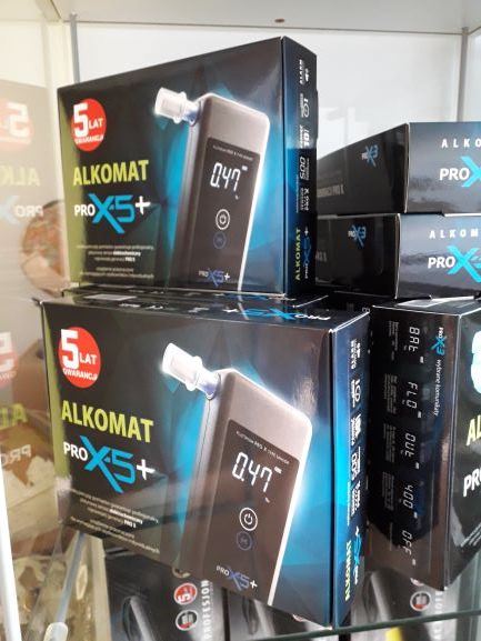 Alkomat PRO X 5 PLUS elektrochemiczny skalibrowany + ustniki