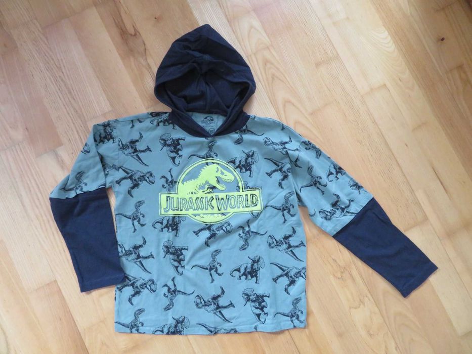 Bluza z kapturem, Dinozaur, Jurassic World CoolClub rozm.140 bawełna