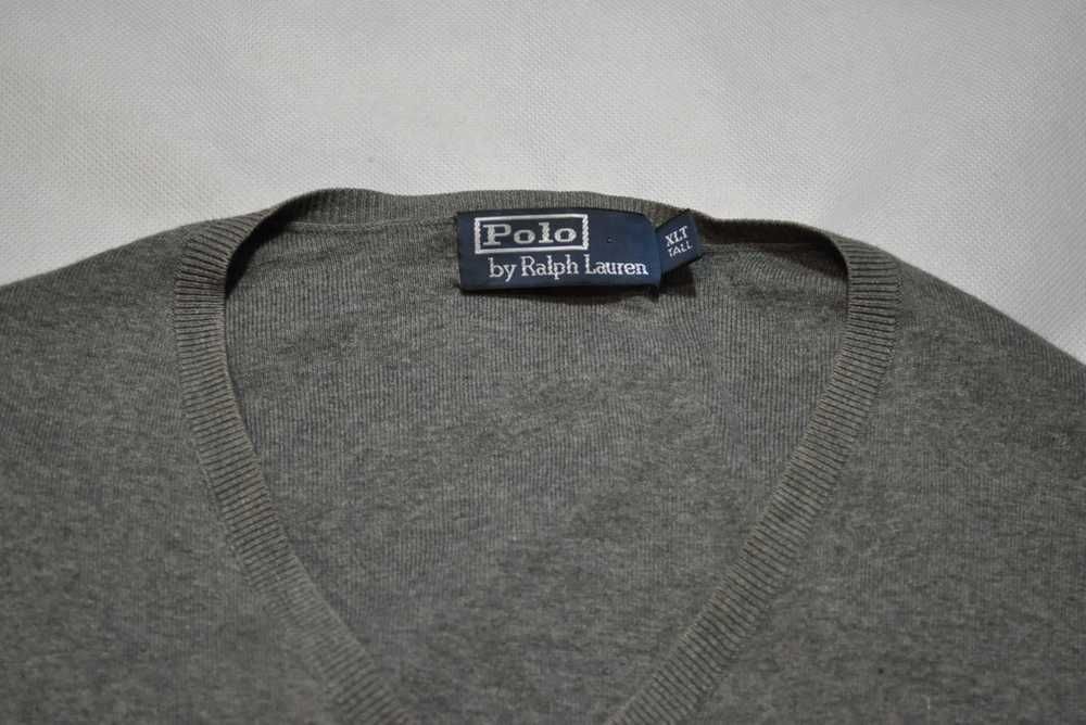 RALPH LAUREN XL Tall męski cienki sweter w serek i7v