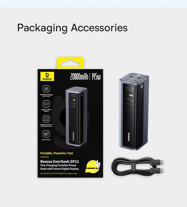 Power bank Baseus EnerGeek GP12 20800mAh 145W