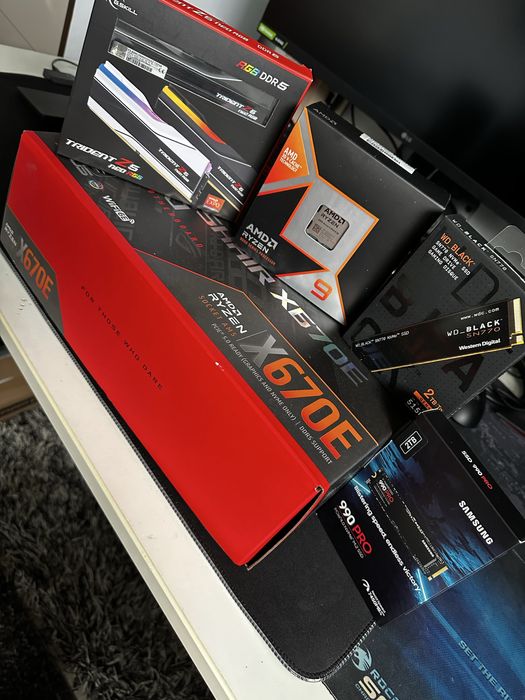 Komputer chłodzenie wodne ryzen 9950x3d radeon 9070xt 64gb ddr5 ssd8TB