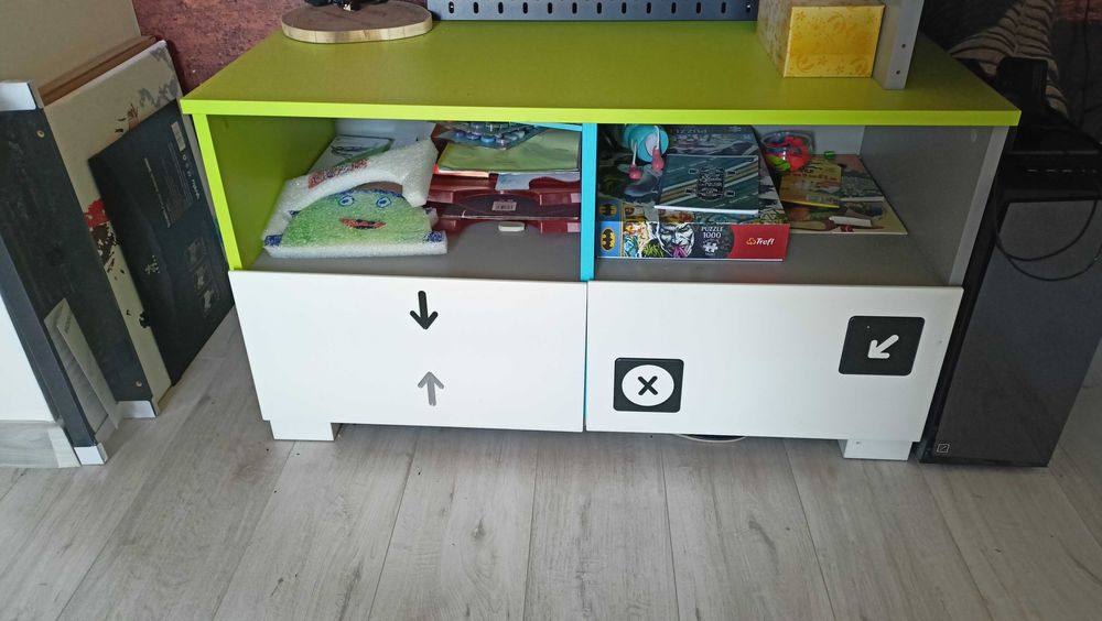 Biurko 130 cm z regulacją wysokości + szafka 100 cm - Meblik LOL