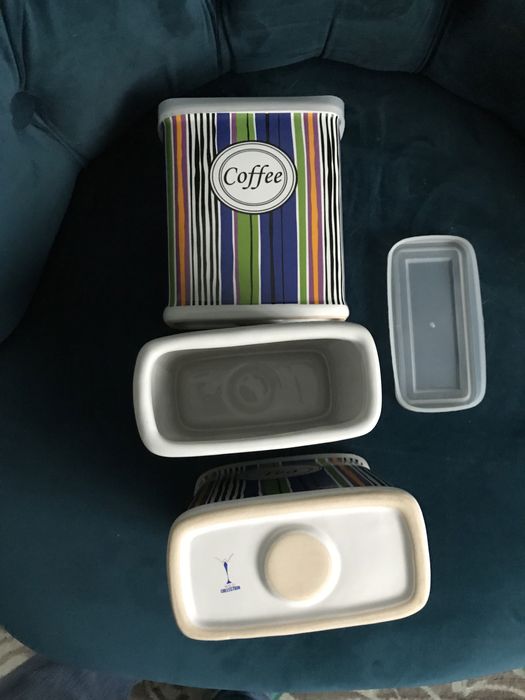 Керамічні ємності для чаю, кави, цукру.