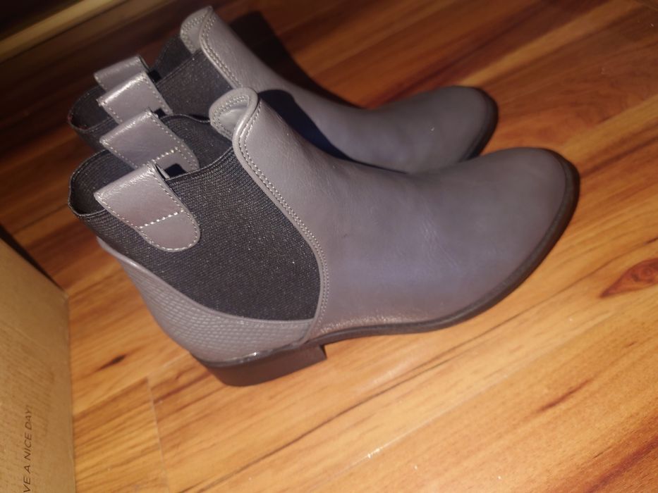 botki szare  nowe