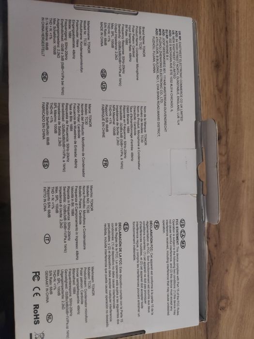 Sprzedam mikrofon pojemnościowy TONOR TC30