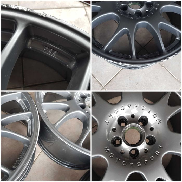 Felgi aluminiowe BBS CH009 8,5x19 et35 5x112 VW Audi Merced Uszkodzone