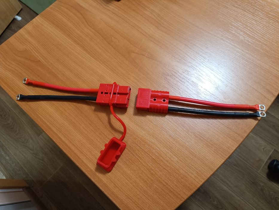 Кабель силовой 6AWG 20 см. Разъем Andercon Андерсон на 120А