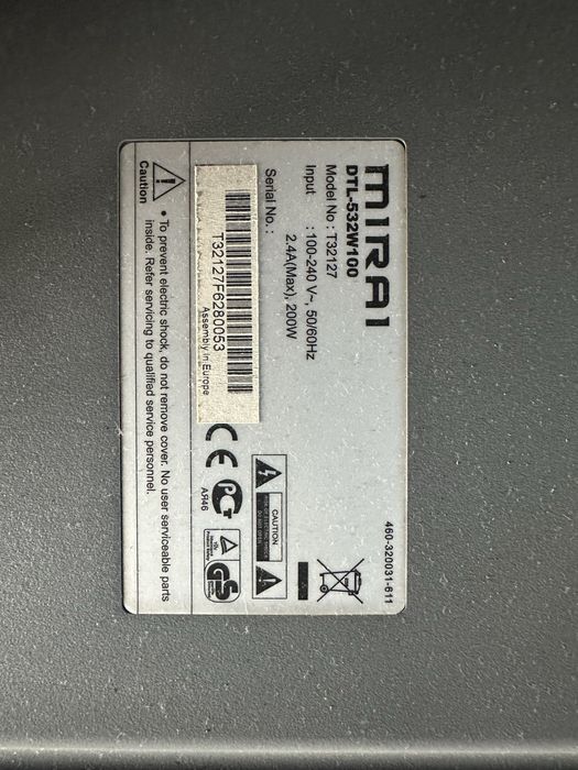 TV LCD 32” Mirai DTL-532W100 * Oportunidade