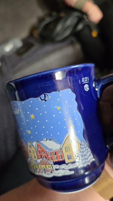Kubek kobaltowy Świąteczny.