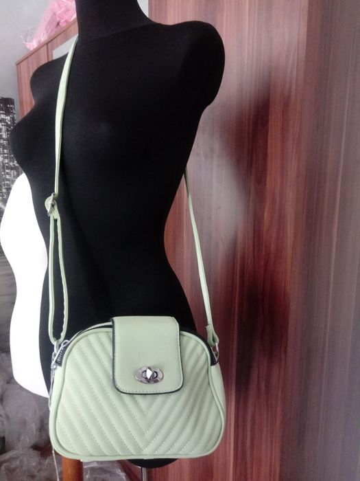 Torebka listonoszka miętowa