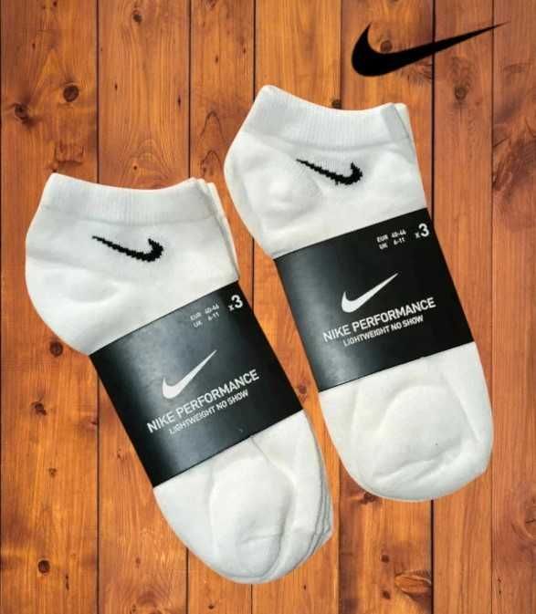 6 Pares Meias Nike Brancas | 38-42 | 40-46