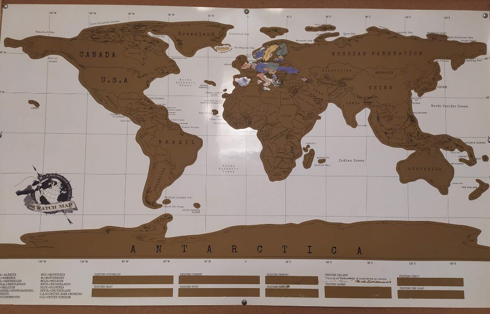 nowa Mapa zdrapka w tubie cały świat podróżnicza i pomysły na prezent