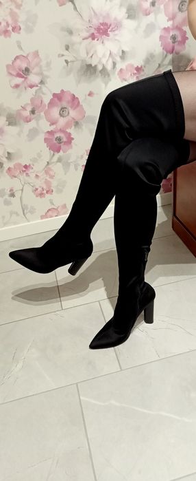 Wysokie kozaki za kolano 39 11cm
