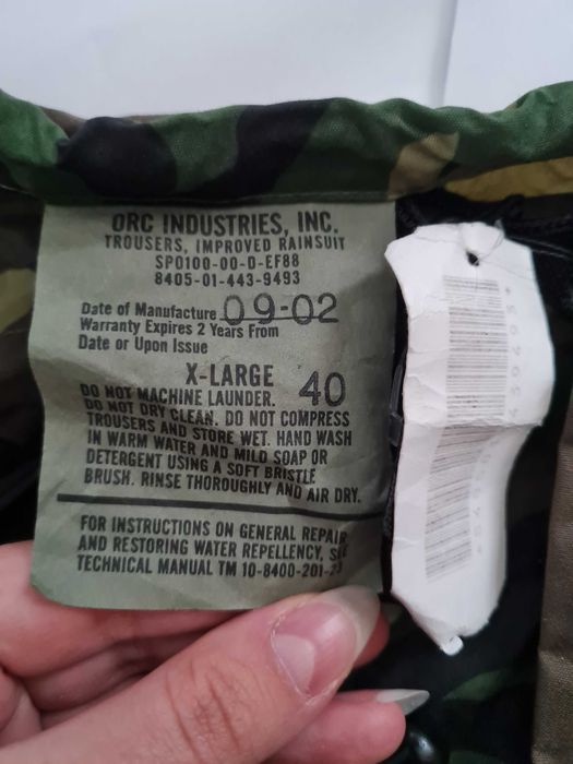 Spodnie orc rainsuit us army woodland X Large nowe
