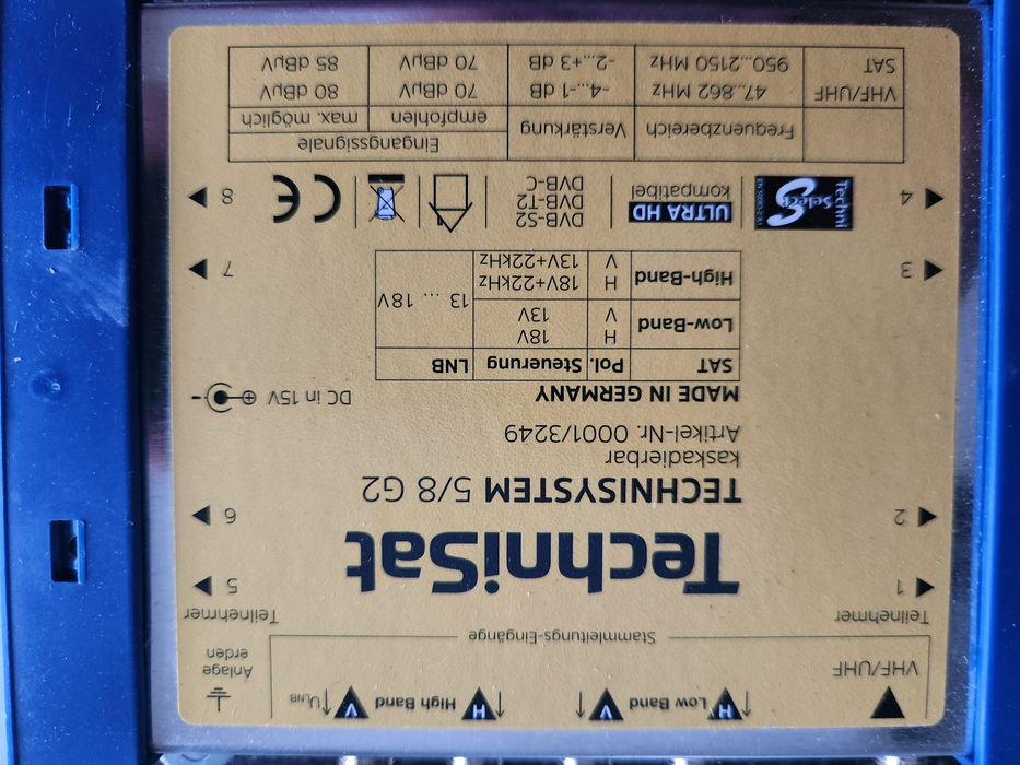 Multiswitch TV Sat Technisystem 5/8K