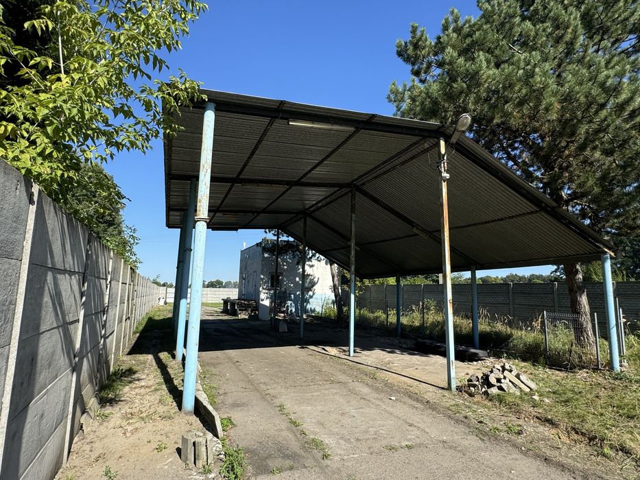 Wynajme działke 1400 m2 Utwardzona z Wiatą i Budynkiem Gospodarczym
