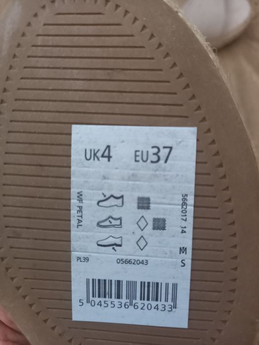 Sandały damskie na koturnie r 37