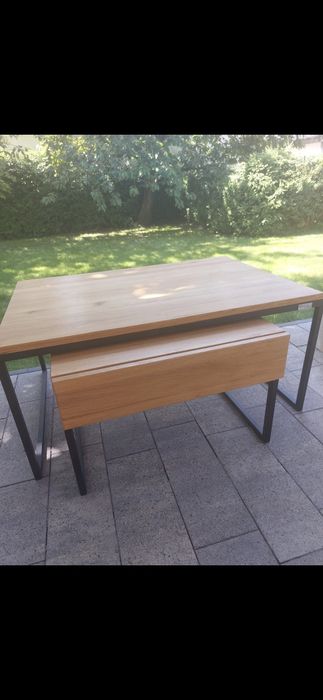 Stoliki kawowe drewniane loft zestaw z szufladą