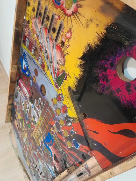 Playfield máquina Pinball / Flippers para decoração - MOTAS