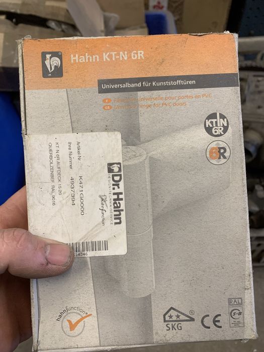 Dr hahn kt-n 6r aufdeck 15-20 ral 9016 zawias drzwiowy