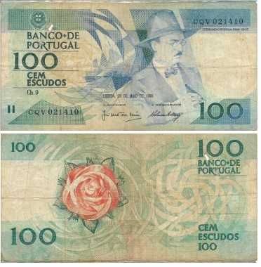 Portugal - - - 100$00 - Fernando Pessoa - - - - - Notas