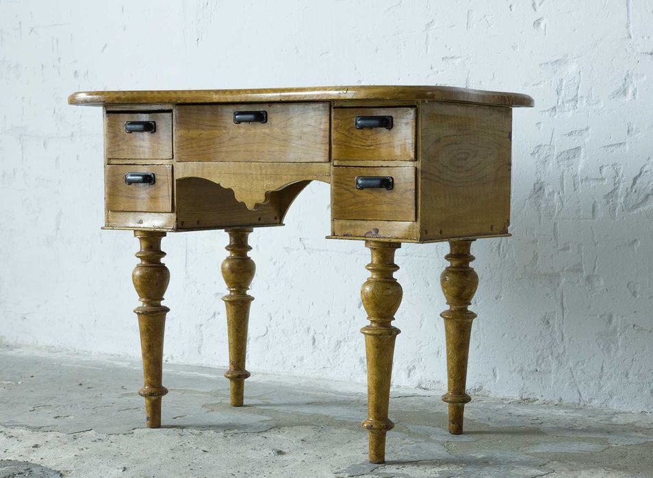 Stare biurko antyczne drewniane vintage retro toaletka