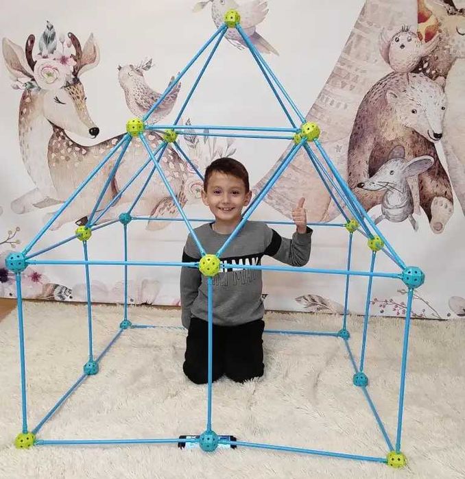 Подарунок Дитячий ігровий 3D конструктор Намет Халабуда  (85 деталей)