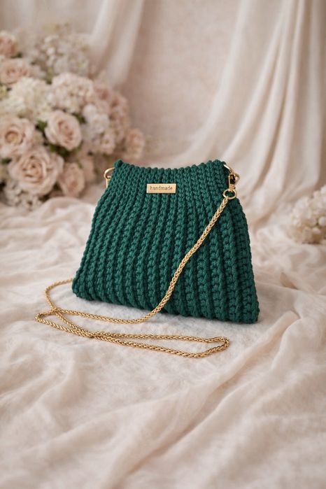 Torebka mała ze sznurka HANDMADE