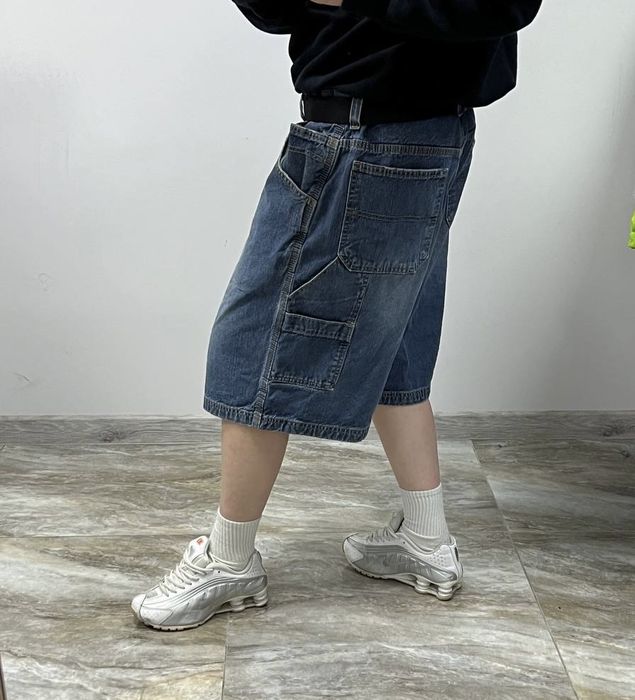 Вінтажні широкі шорти джинсові карпентери BAGGY XXL rap vintage carpenter shorts широкие шорты бегги carhartt typ