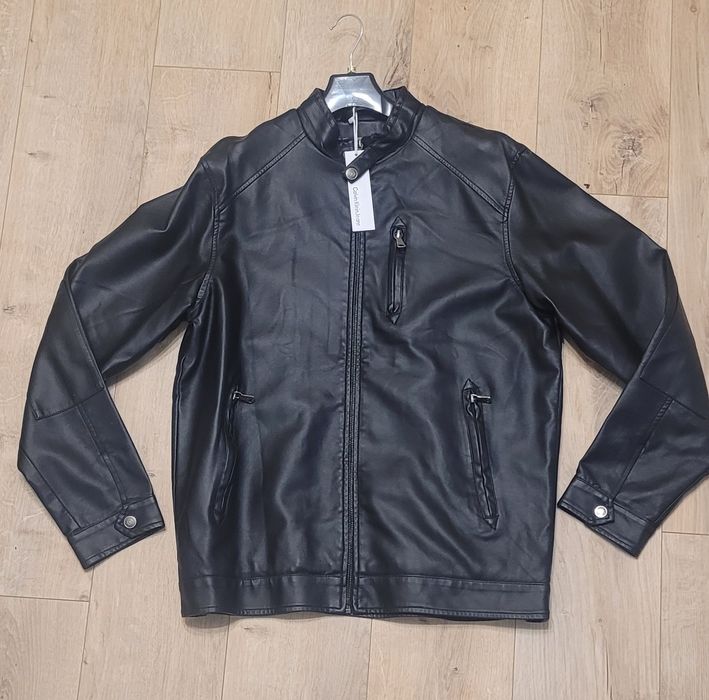 Kurtka jesienna wiosenna Calvin Klein Jeans skórzana XL (L) nowa bombe