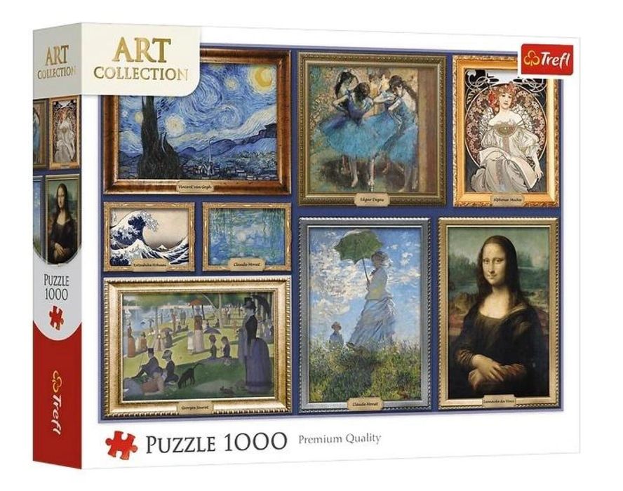 Puzzle 1000 Kolekcja arcydzieł sztuki TREFL pudełko,