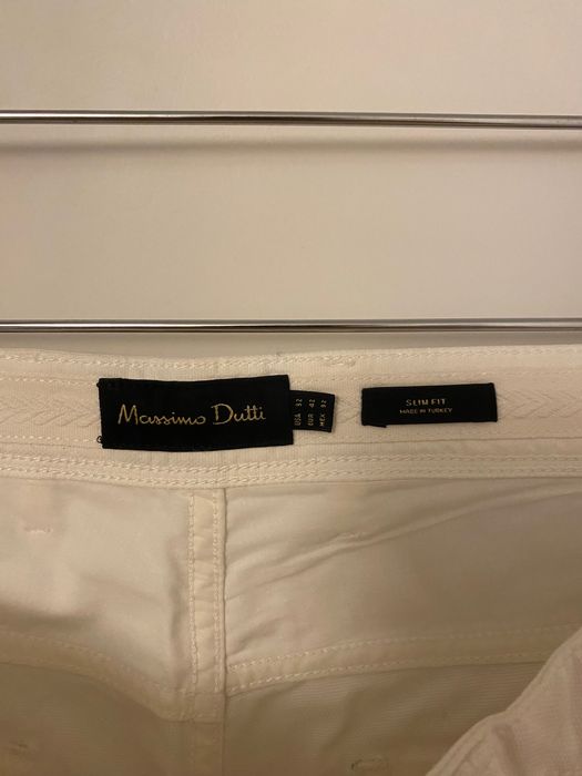 Calças Massimo Dutti Brancas - slim fit