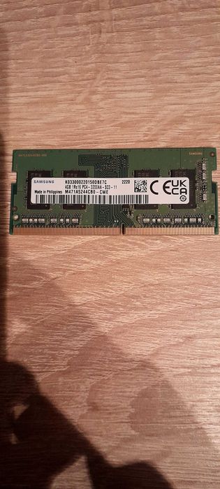 Pamięć RAM Samsung 4GB dla laptopow