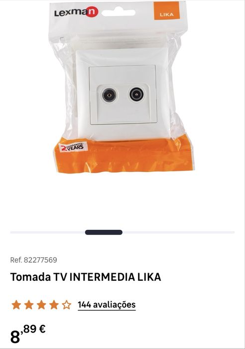 2 Tomada TV intermedia