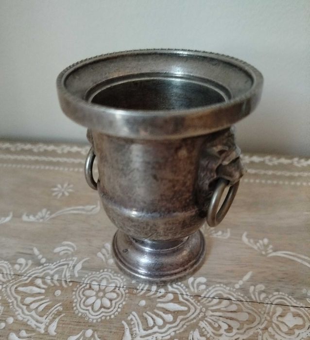 Antigo Vaso miniatura (Porta Palitos), casquinha Inglesa