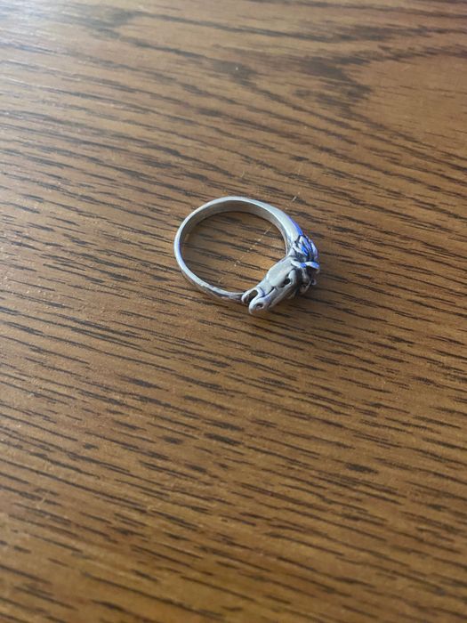 Pierścionek srebrny z głową konia