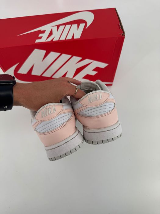 Nike dunk sneakersy niskie na lato damskie białe pomarańczowe 40,5