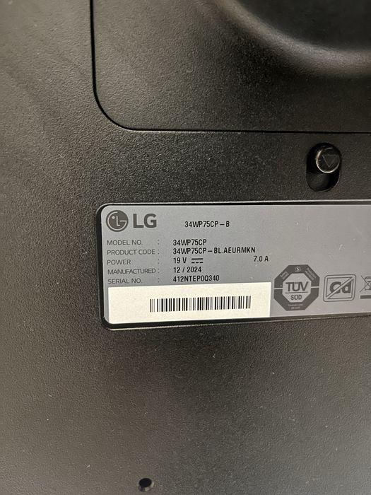 Peças Monitor LG 34WP75CP-B 34" LED Premium Curvo USB-C